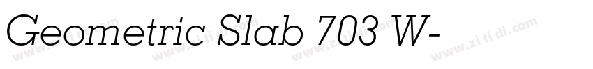 Geometric Slab 703 W字体转换